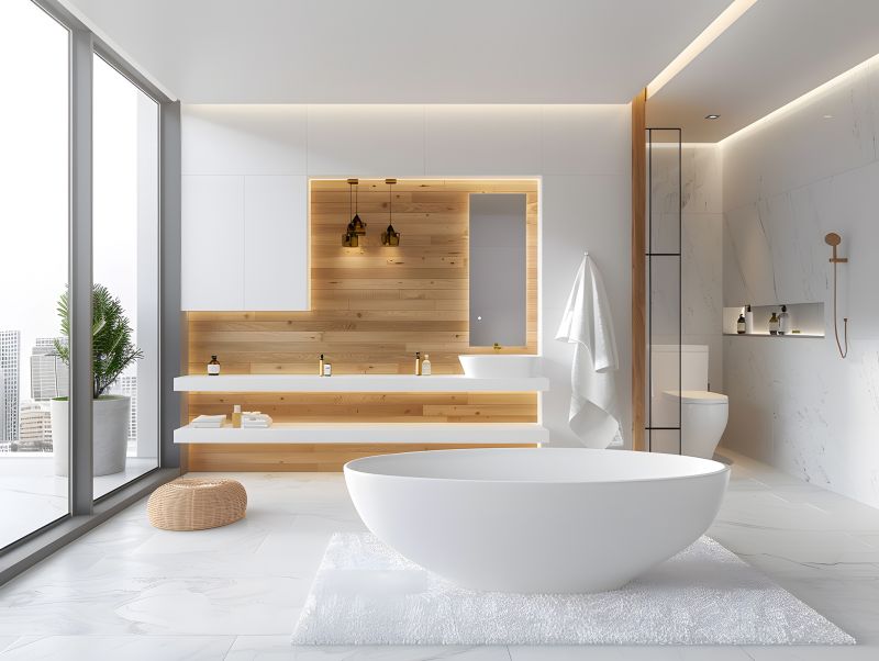 Elegant Bathroom with New Tub